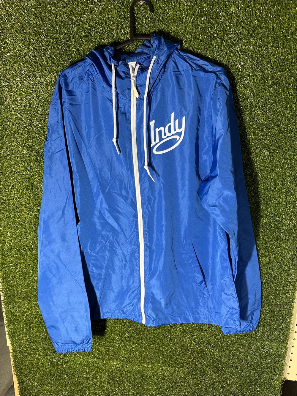 Men's Royal Blue Lightweight Windbreaker Rain Jacket